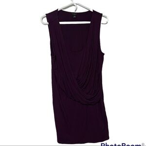 Ann Taylor Drape Dress Loose Fit Purple Size Large